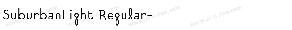 SuburbanLight Regular字体转换